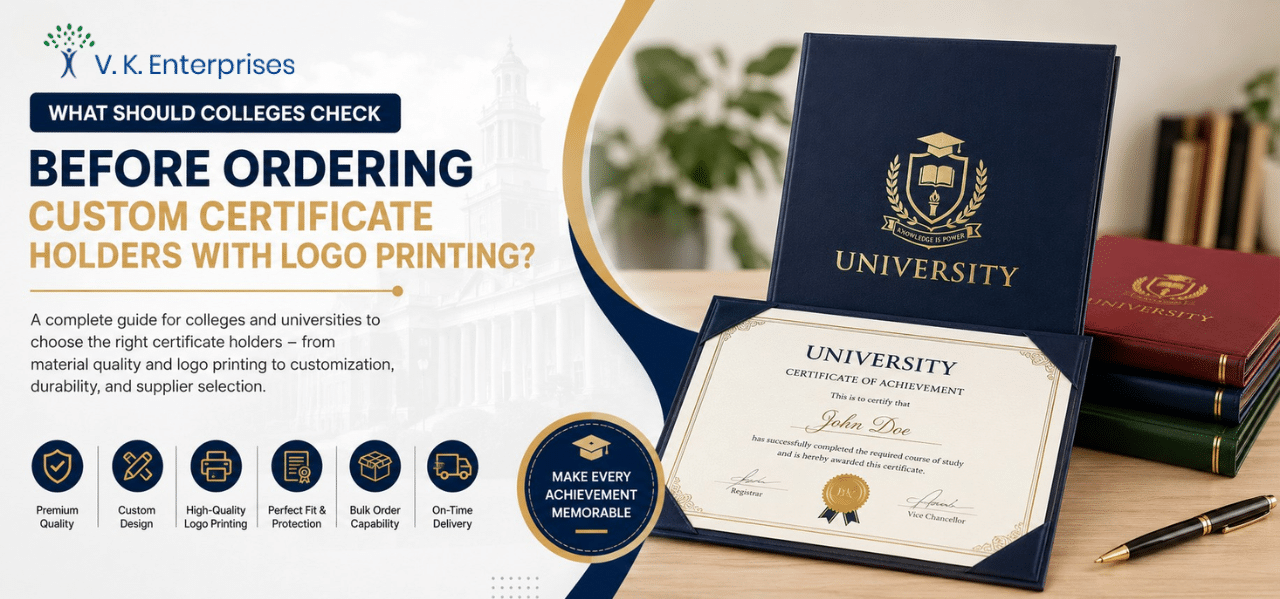 What Should Colleges Check Before Ordering Custom Certificate Holders with Logo Printing?